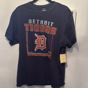 Detroit Tigers 47 Brand Navy T-Shirt Size L. NWT.